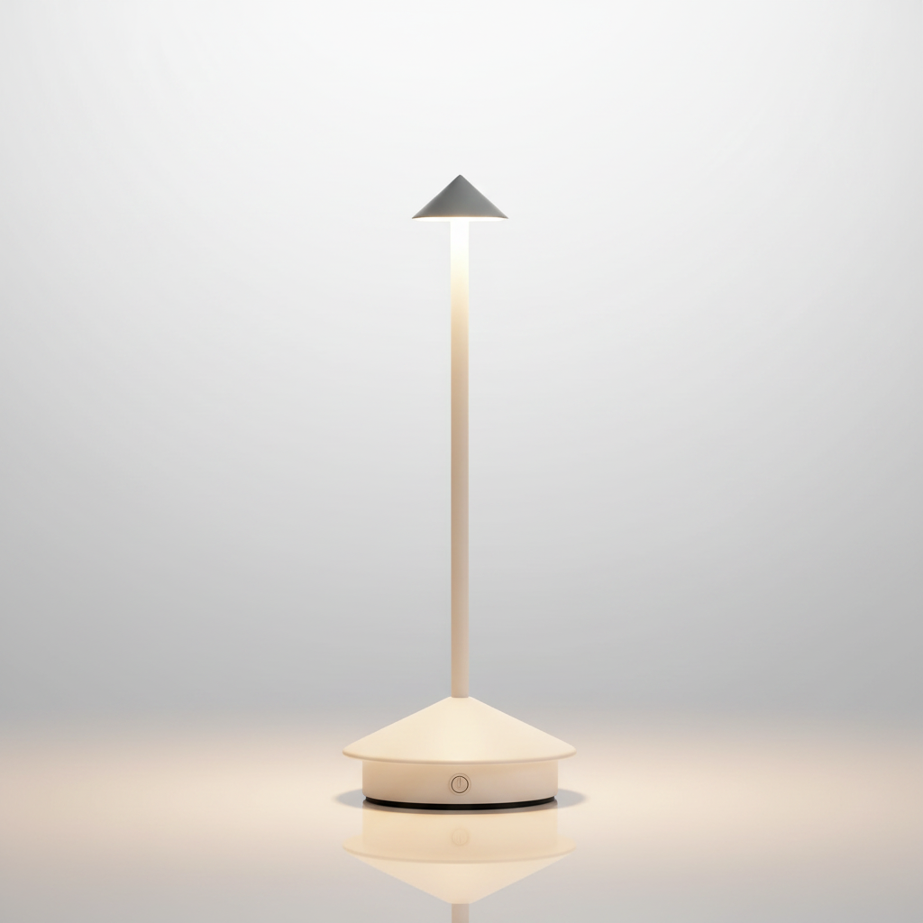 Luminara cordless LED table lamp white - studio packshot