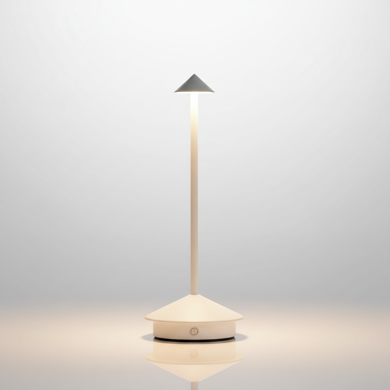 Luminara cordless LED table lamp white - studio packshot
