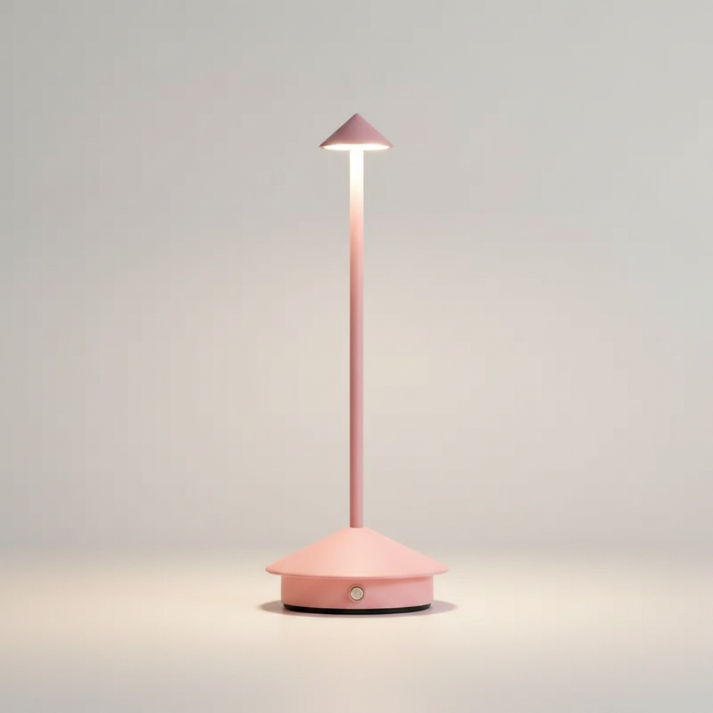 Luminara cordless LED table lamp pink - studio packshot