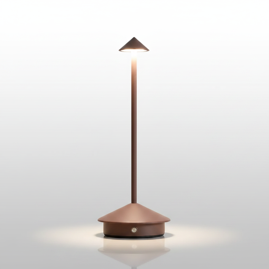 Luminara cordless LED table lamp brown - studio packshot