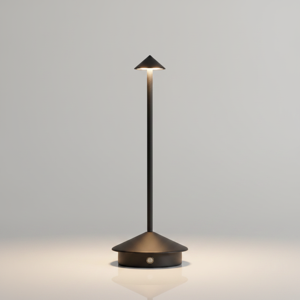 Luminara cordless LED table lamp black - studio packshot