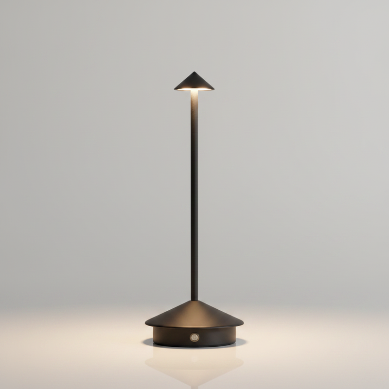 Luminara cordless LED table lamp black - studio packshot