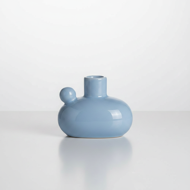 Cosmic Ripple Ceramic Candle Holder | Sculptural