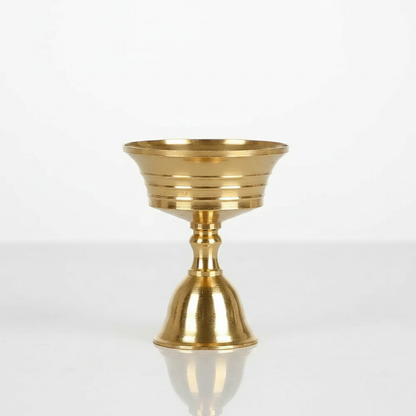 Vintage Copper Cup Candle Holder studio packshot