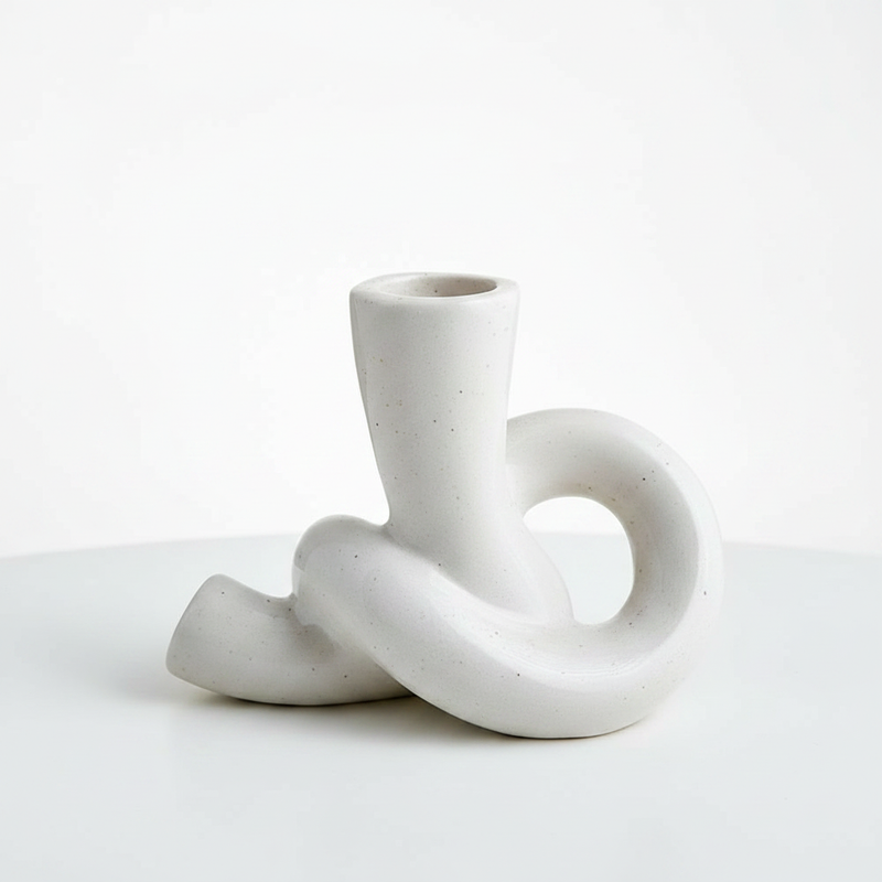 Knot Ceramic Candle Holder | Minimalist