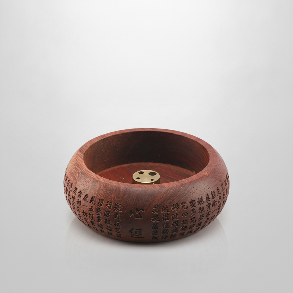 Solid Wood Incense Holder Carved Rosewood — studio packshot