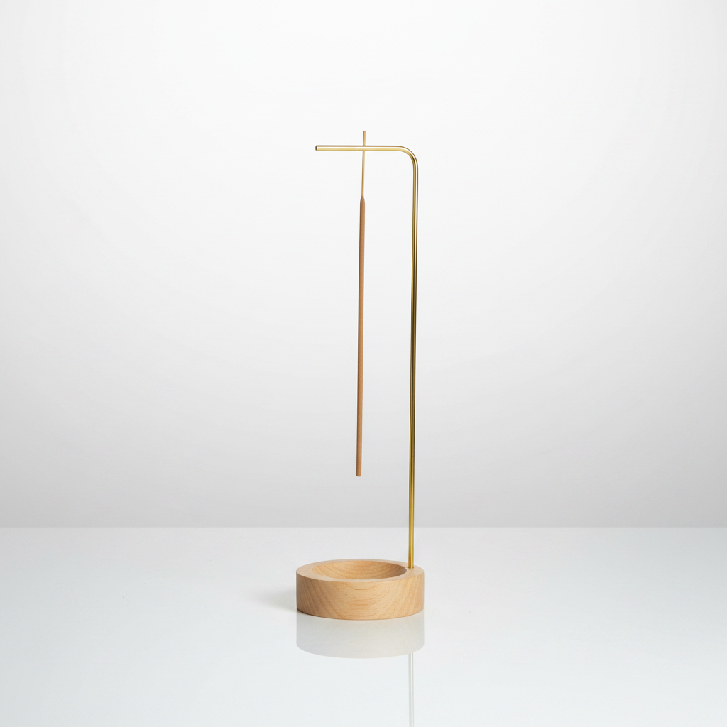 Wooden Incense Burner Sandlight Glow — studio packshot