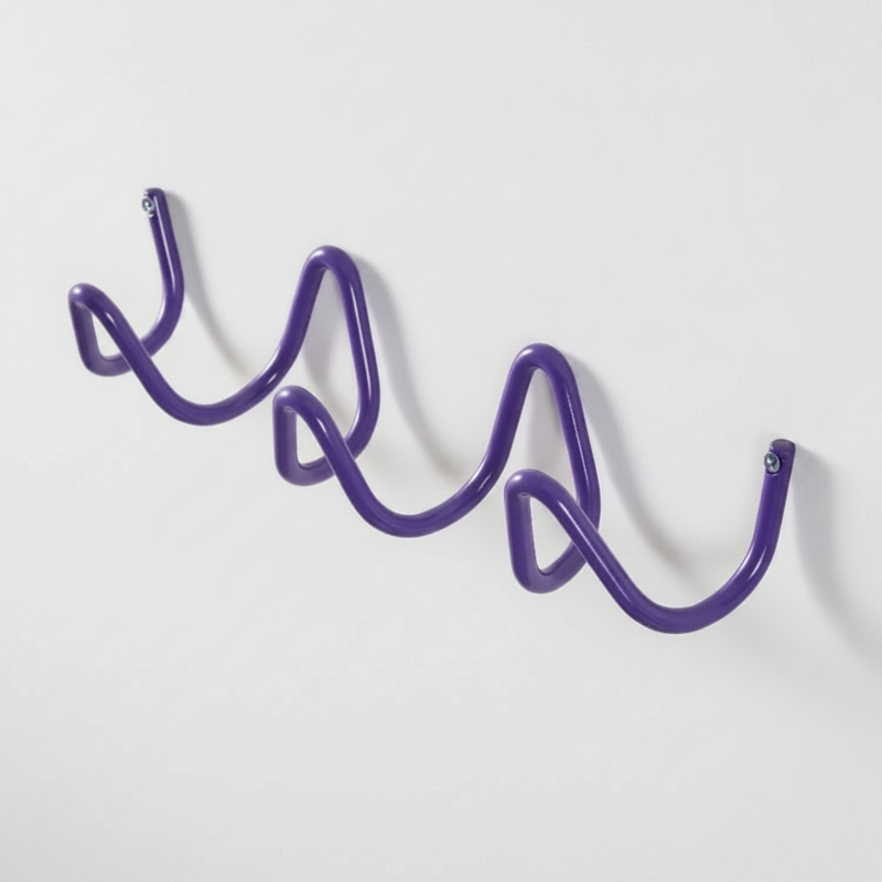 Ocean Wave Wall Hook Rack Purple