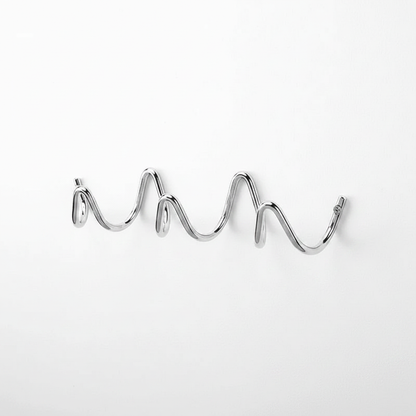 Ocean Wave Wall Hook Rack Chrome