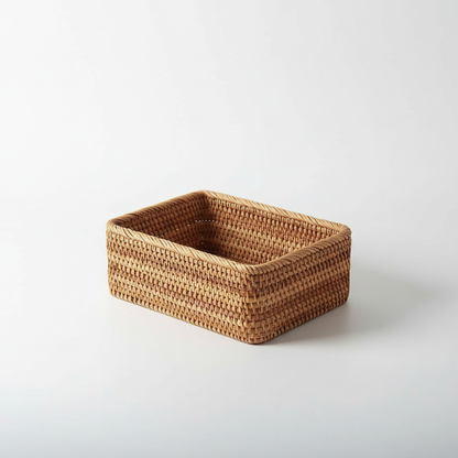 Artisan rattan storage basket studio packshot