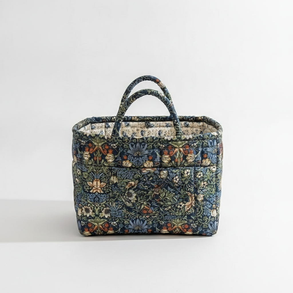 Clover floral canvas storage basket packshot