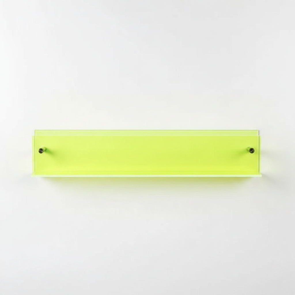Modern Acrylic Floating Shelf Neon Green
