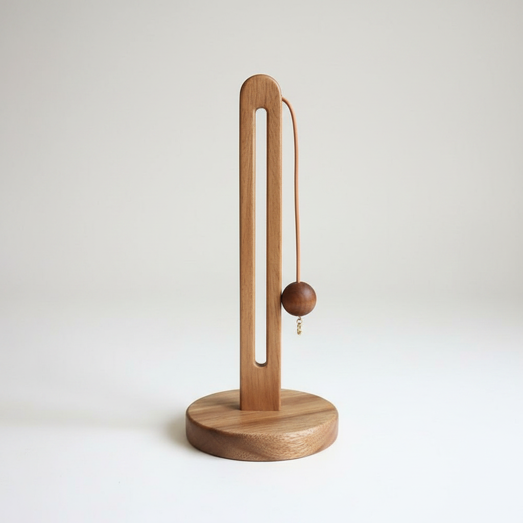 Acacia Wood Paper Roll Stand studio packshot