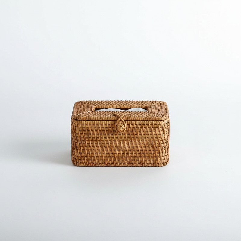Bespoke Rattan Tissue Box studio packshot