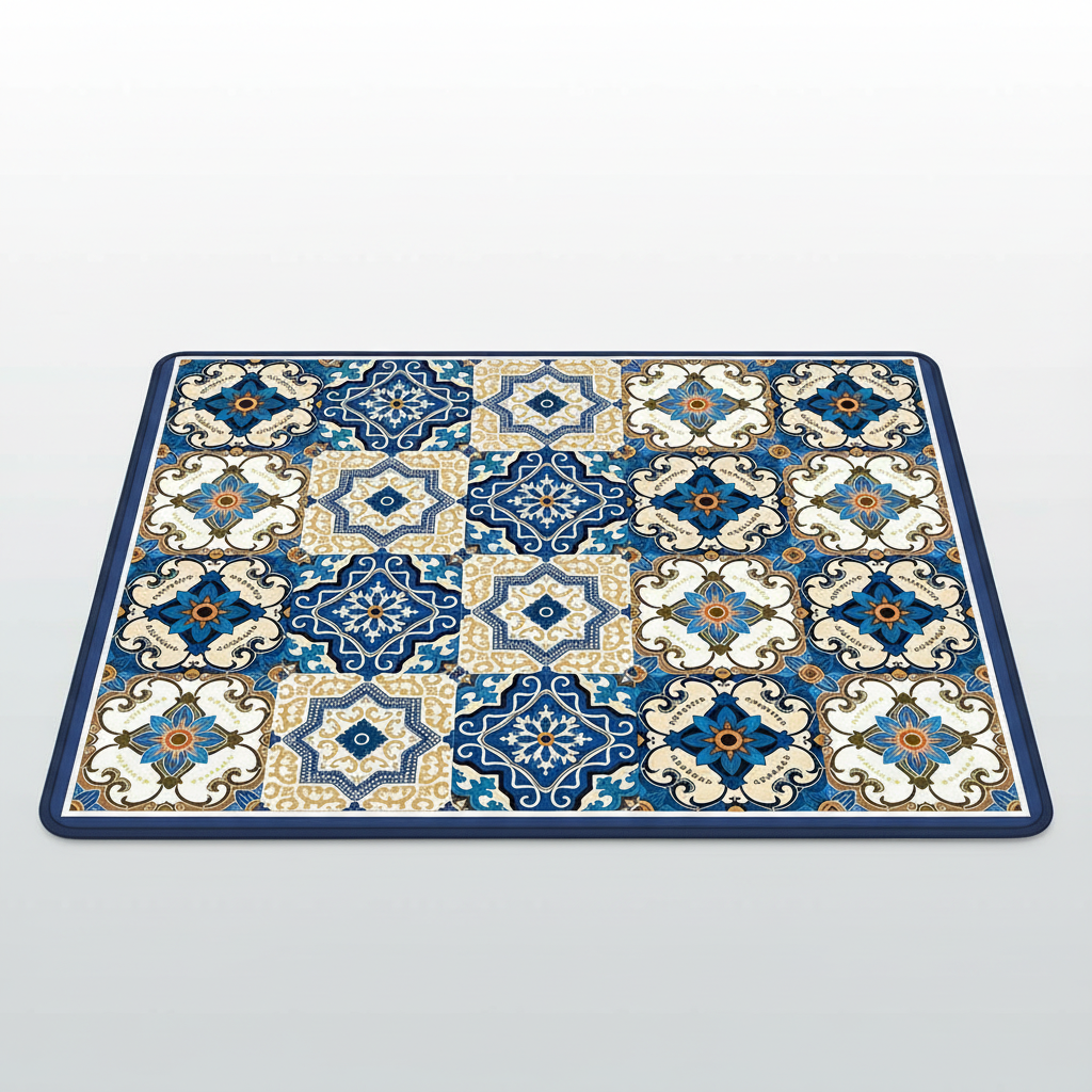 Microfiber Appliance Mat Blue Plaid packshot
