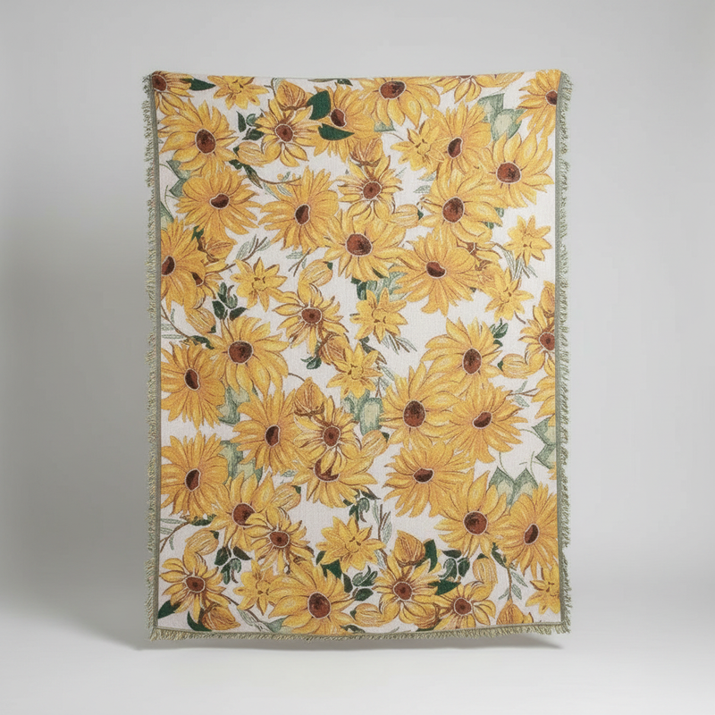 Floral Picnic Blanket | Jacquard Weave