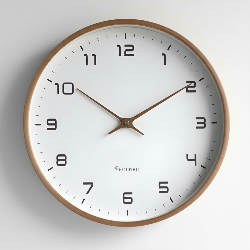 Nordic Wood Wall Clock | Minimalist Frame, Decor