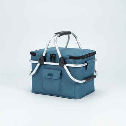 Folding Picnic Basket - Gray studio packshot