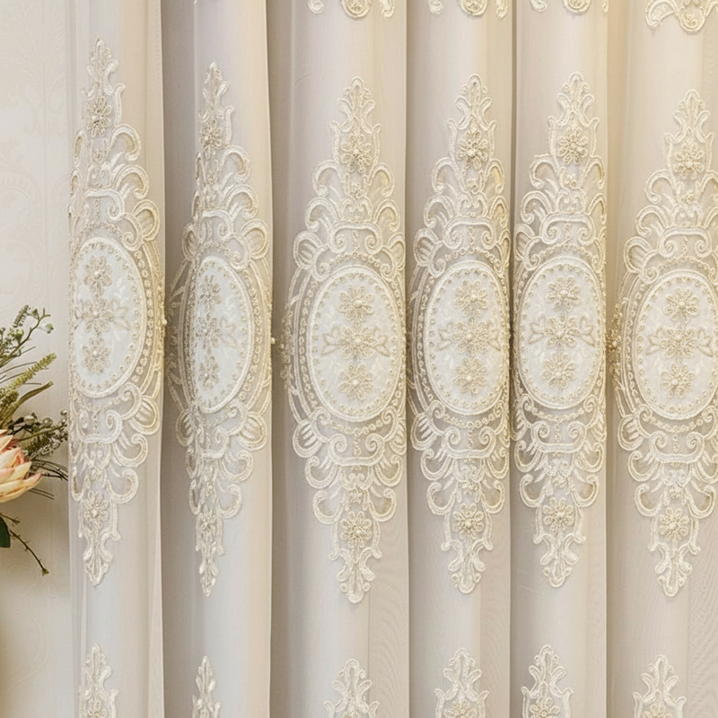 Elyvia Embroidered Sheer Lace Curtain