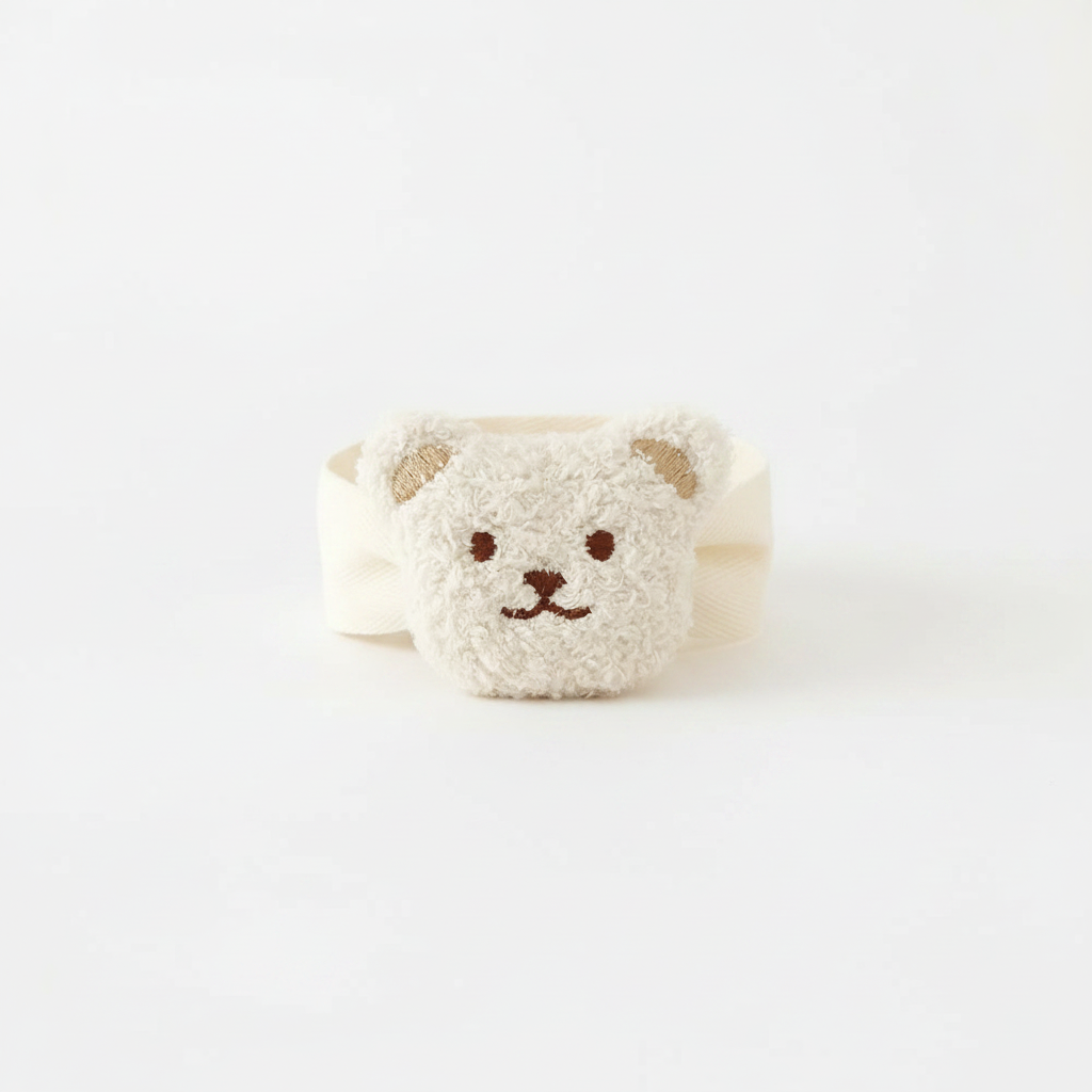 Ivory cream teddy bear curtain strap