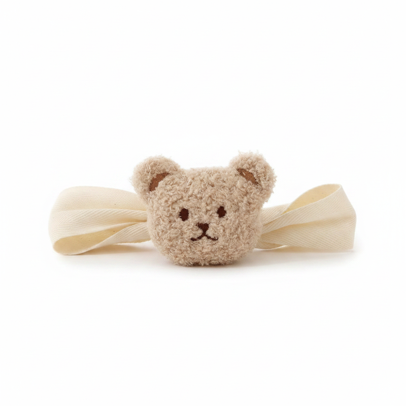 Caramel light brown teddy bear curtain strap