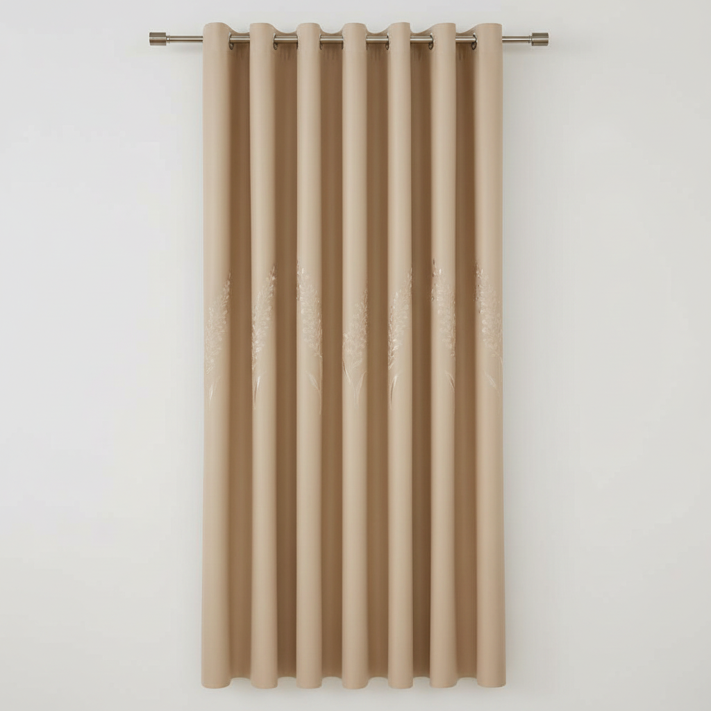 Elysian Leaf blackout curtain - Champagne