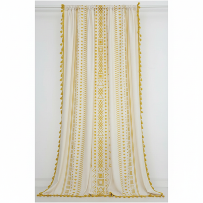 Solstice Loom Curtain Golden Ochre