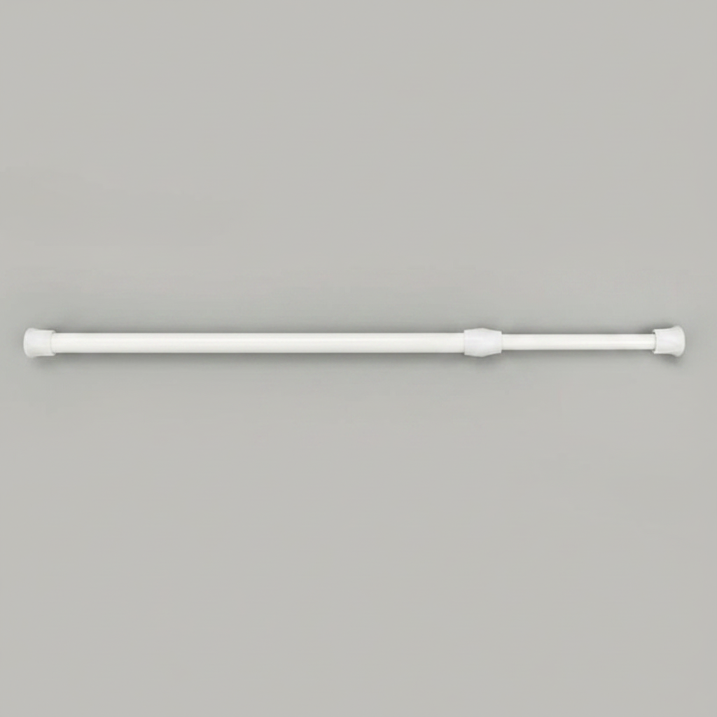 Adjustable telescopic no-drill aluminium curtain rod