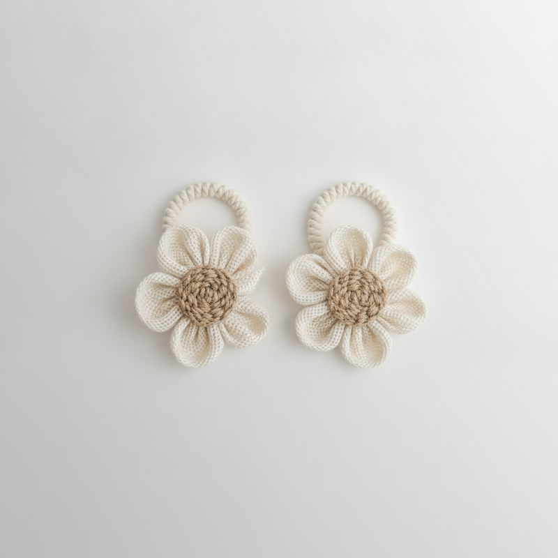 Floral Hemp Curtain Tie Backs | Punch-Free, Durable 2-Pack