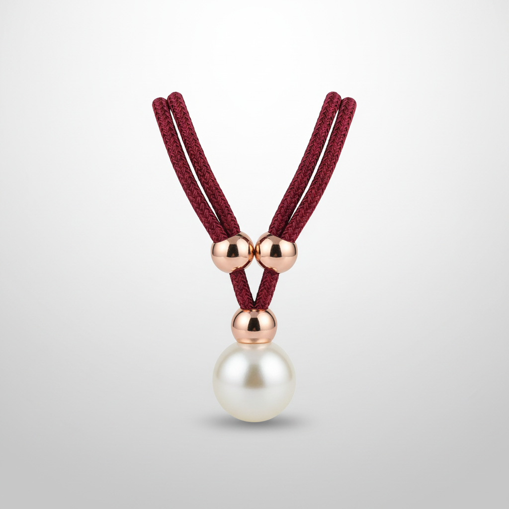 Red Wine lustrous pearl curtain tie-back packshot