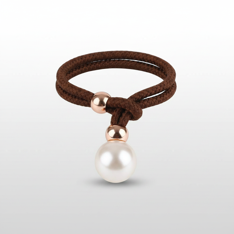 Deep Coffee lustrous pearl curtain tie-back packshot