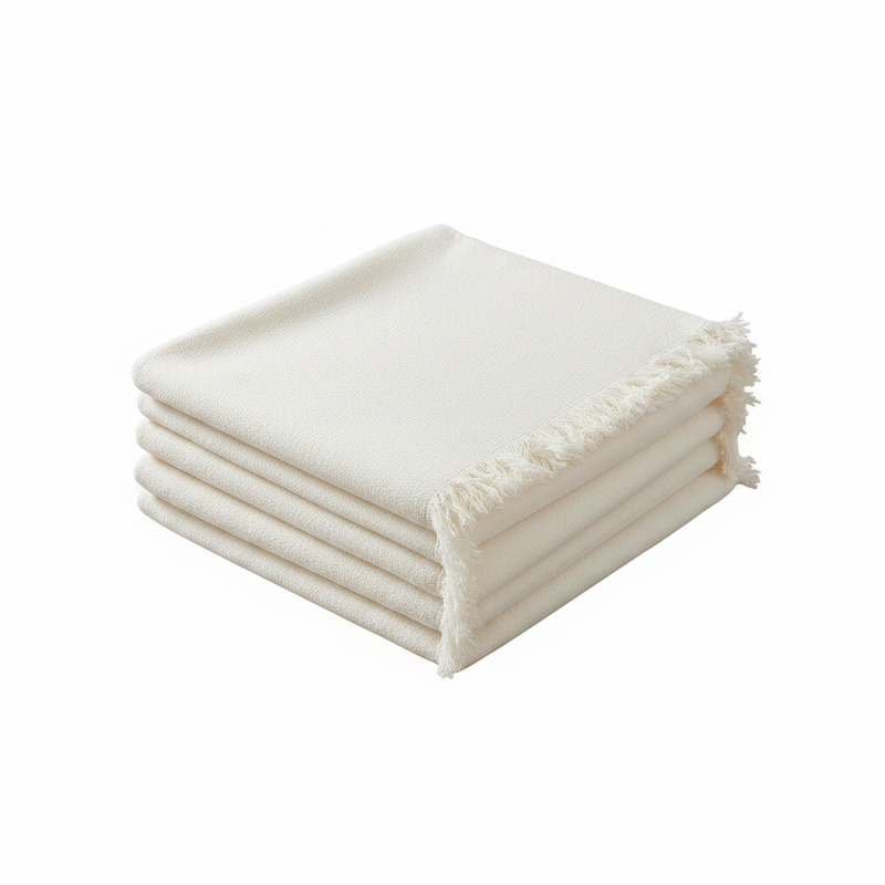 Off-White Soft Throw Blanket | Fabric, Cozy Home Decor