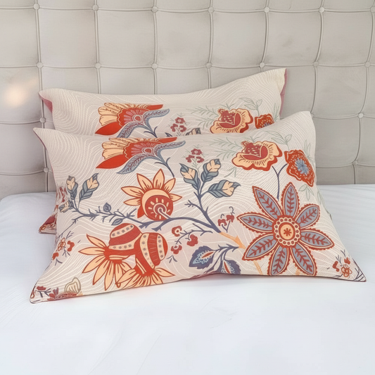 Rustic Floral Boho Pillowcases set