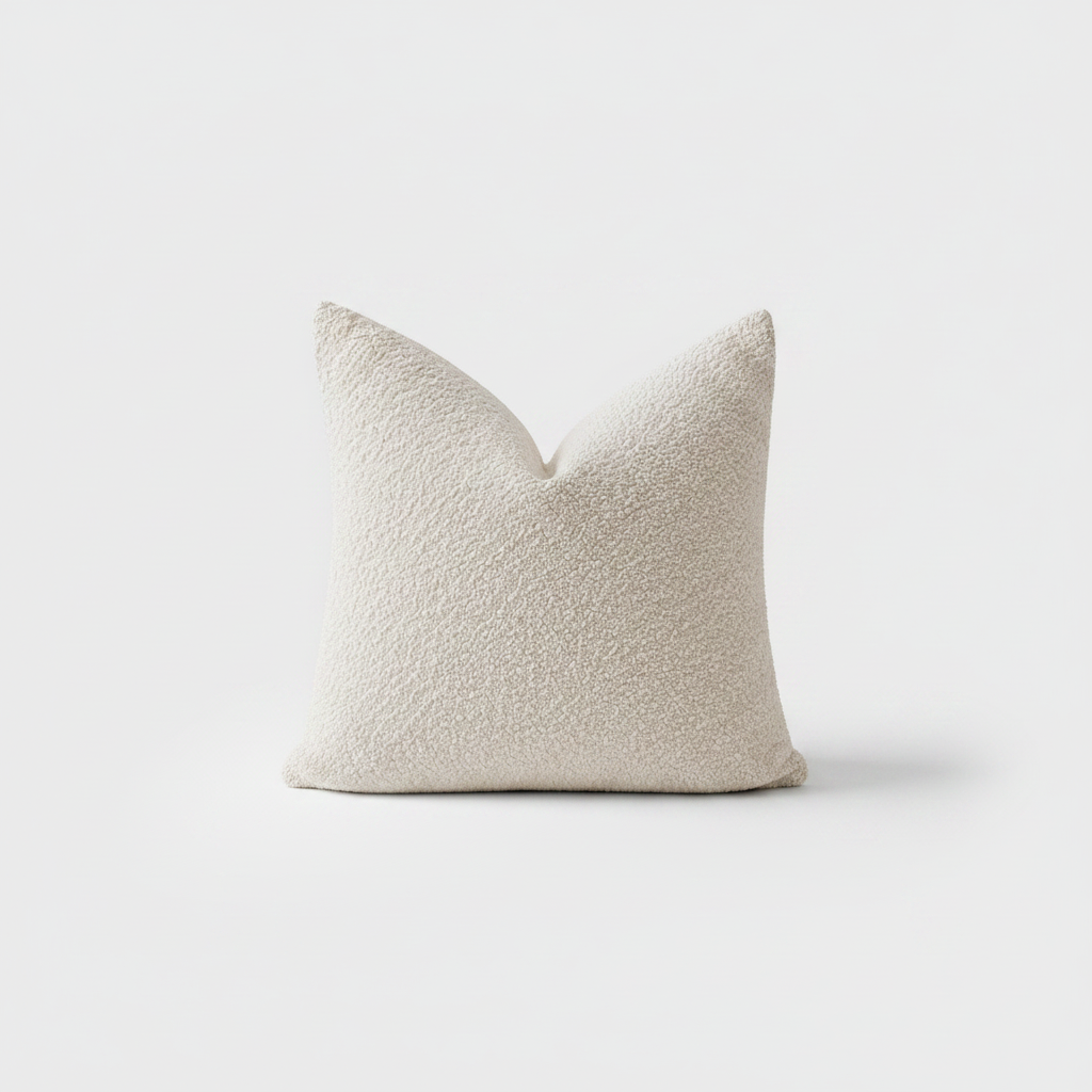 Calen Pillow Cover - White boucle