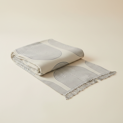 Dusty Grey Chenille Throw Blanket