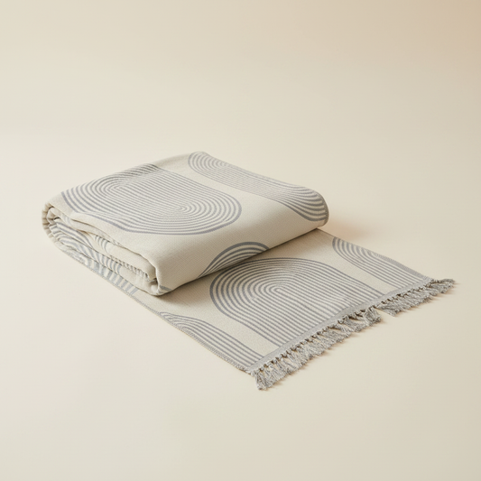 Dusty Grey Chenille Throw Blanket
