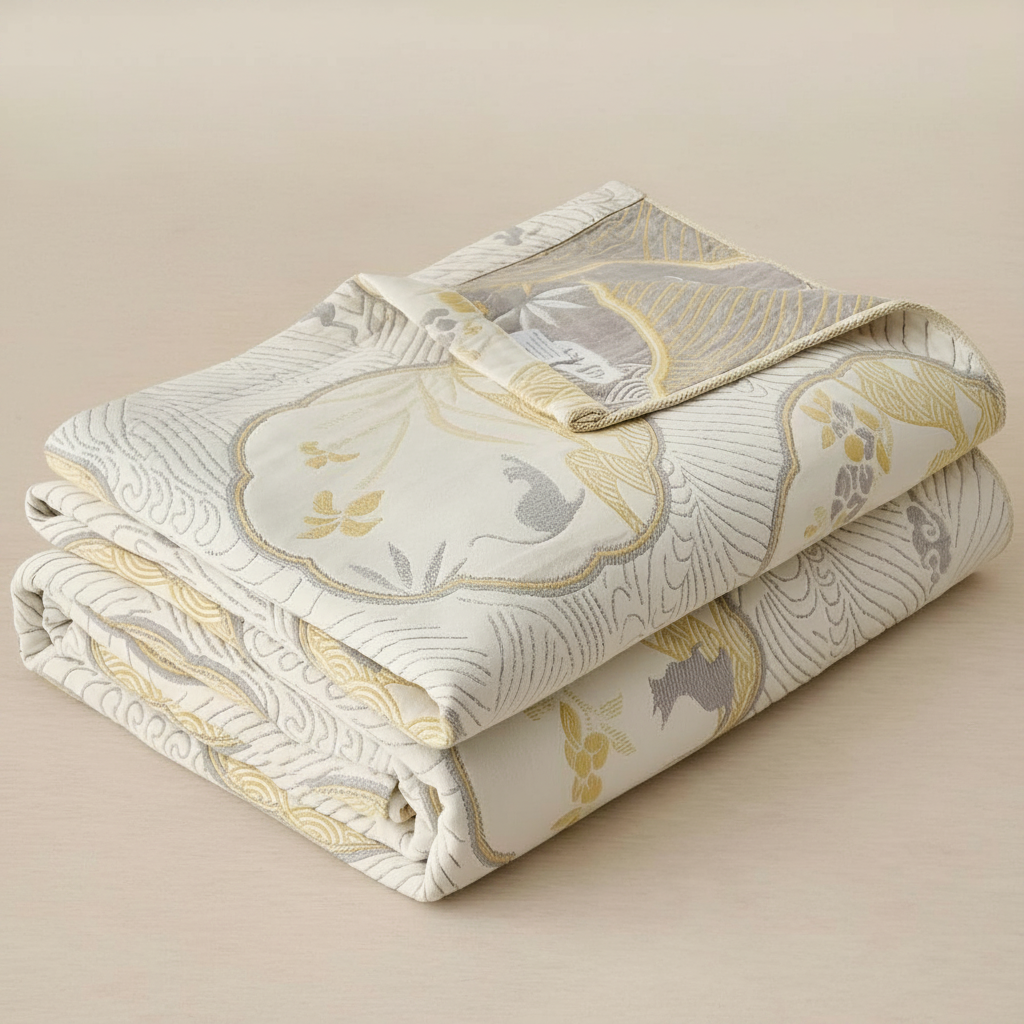 Reversible Coastal Dreams Blanket - Khaki