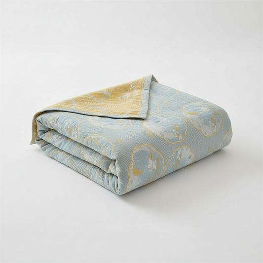 Reversible Coastal Dreams Blanket - Light Blue
