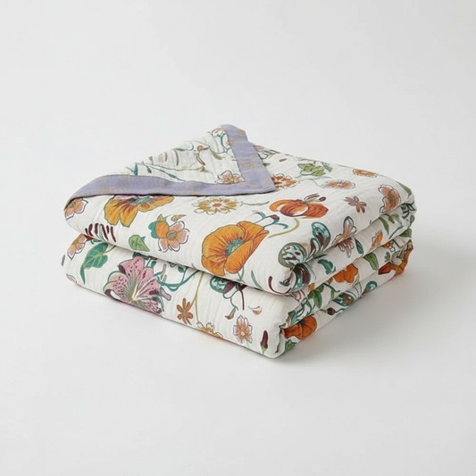 Wildflower Botanical Reverie Cotton Blanket