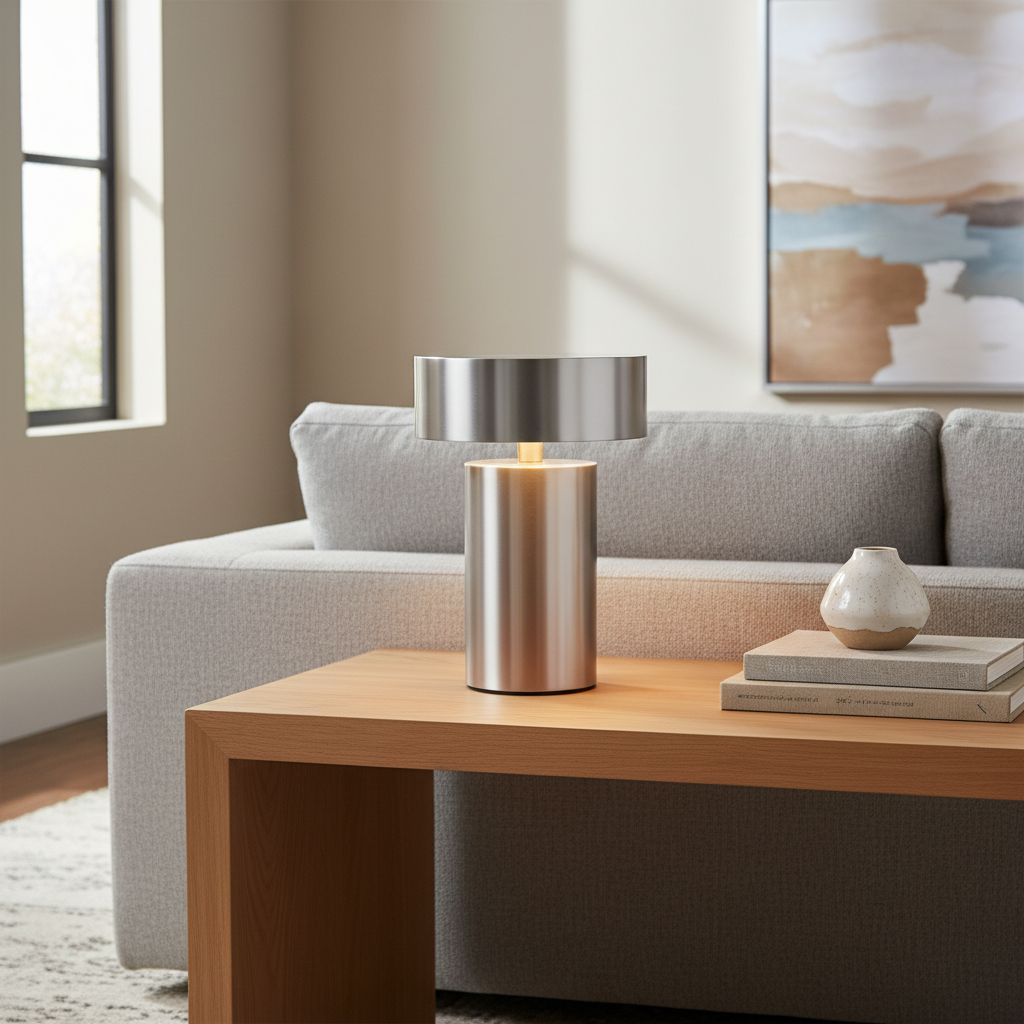 Lume Column LED table lamp in a modern living room