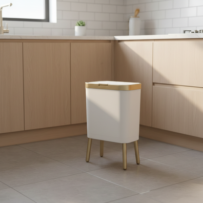 15L Elevated Trash Can placed in a clean modern kitchen corner