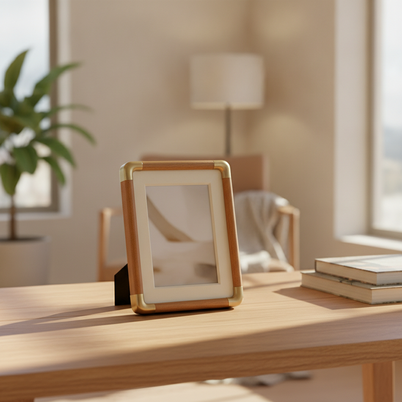 Brooks Vintage Photo Frame displayed on a desk in a warm room