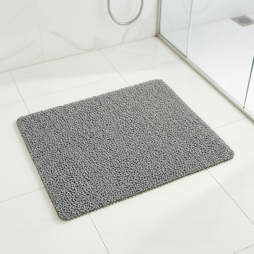 Microban non-slip shower mat by glass shower - Nerora