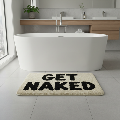 Aesthetic Fluffy Bath Mat in a modern bathroom