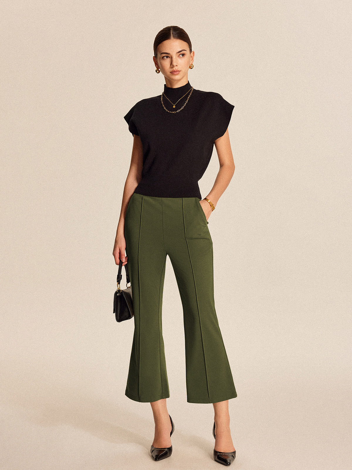 Sable Women's Trousers - fabric and finish detail