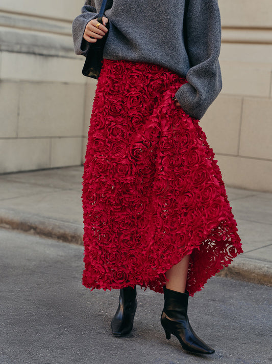 Mabel Women's Floral Skirt - styled view