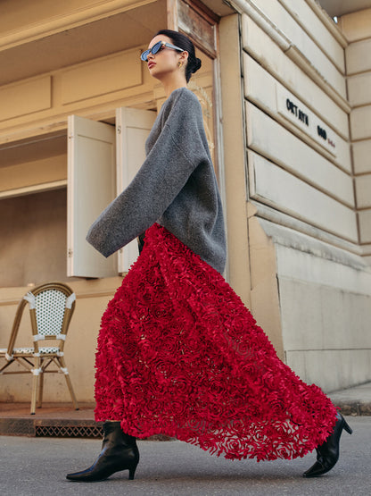 Mabel Women's Floral Skirt - back view