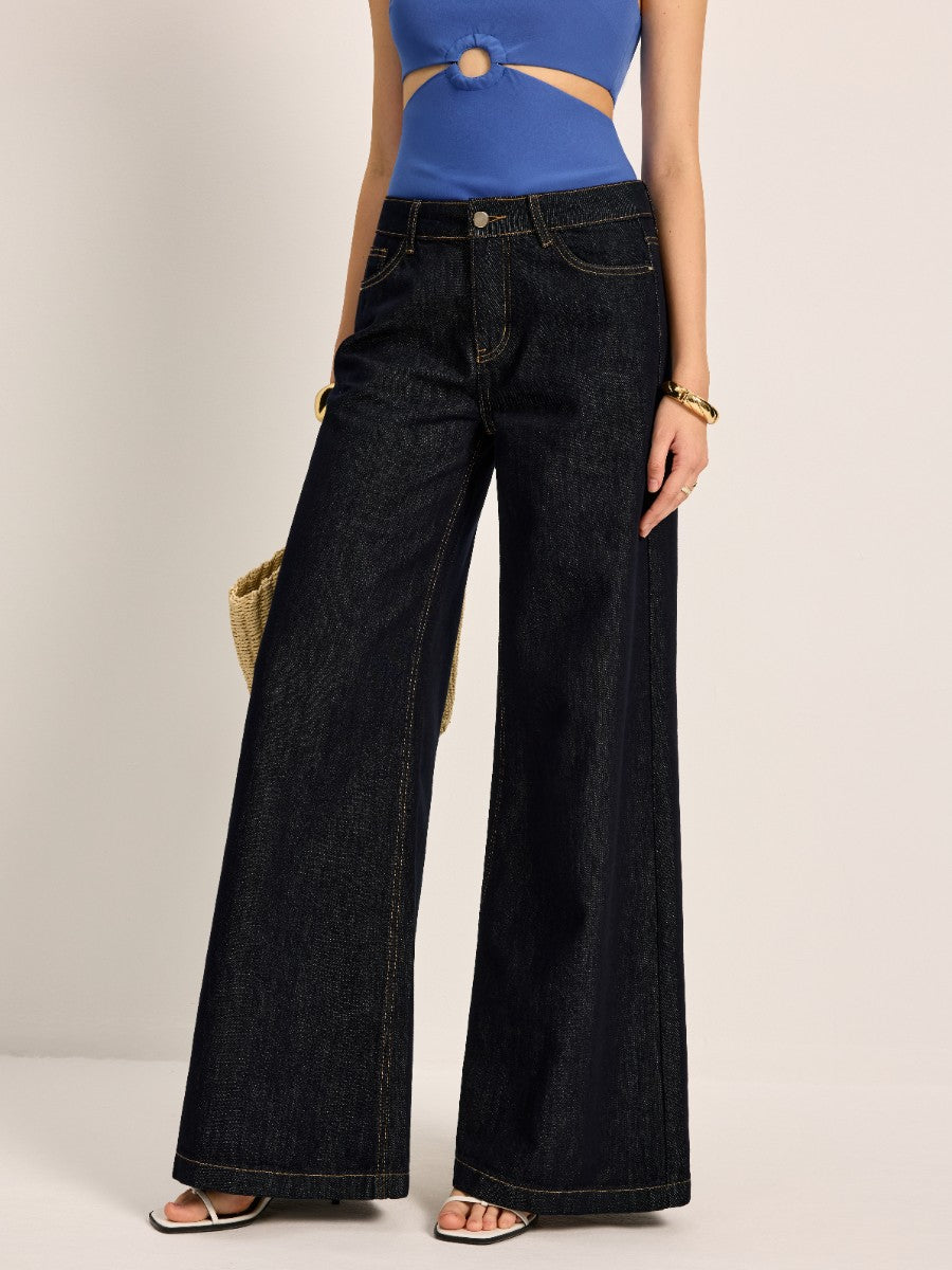 Camille Women's Jeans - fabric and finish detail
