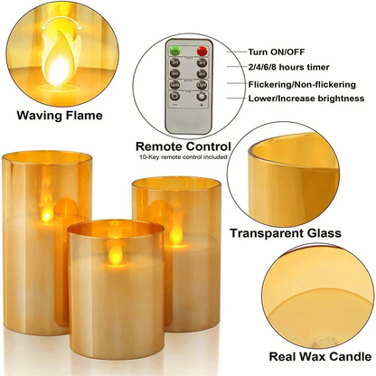 Isle LED Flameless Candles - fabric and finish detail