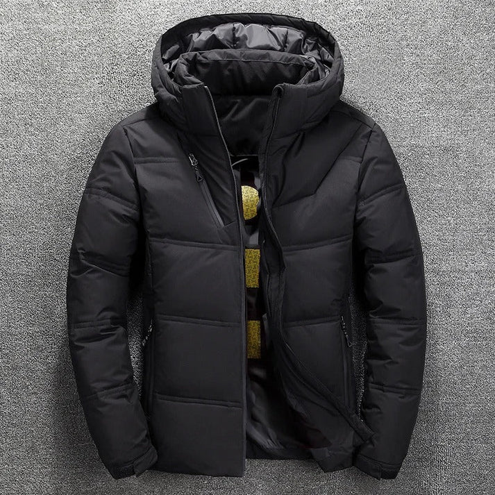 Ezra Men's Quilted Puffer Jacket - front view
